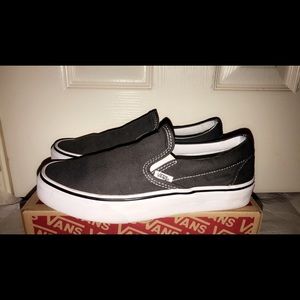 Charcoal Grey Slip-On Vans